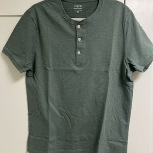 J. Crew Men's Forest Green Henley Tee